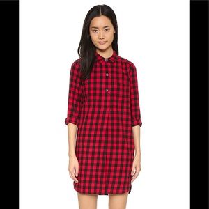 Madewell Jane Plaid Flannel Shirtdress